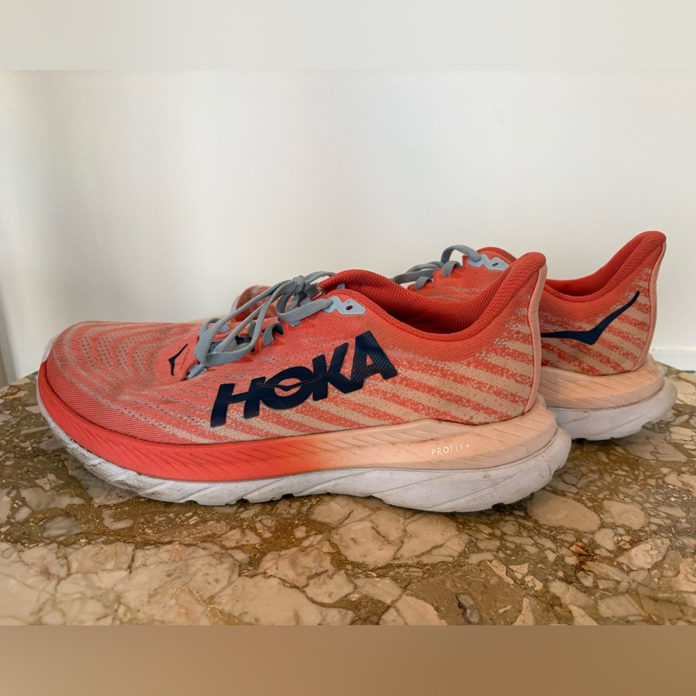 Hoka One One Mach 5 Sneakers Women's 9 B Camellia Peach / Pink Running Shoes
